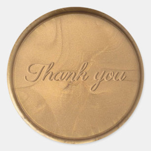 Thank you Antique Gold Wax Seal Sticker