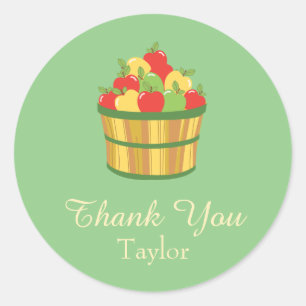 Thank You Apples Classic Round Sticker