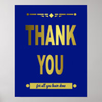 Thank You Appreciation Blue Typography