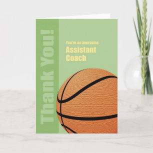 Thank You Assistant Basketball Coach Greeting card