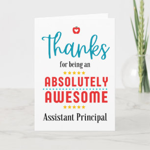 Thank You Assistant Principal, Thanks Your Awesome Card