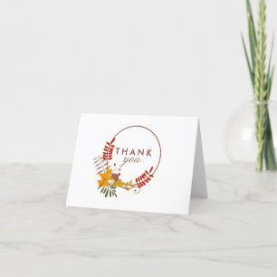 THANK YOU Autumn Floral Card