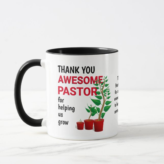 Thank You Awesome PASTOR Appreciation Mug (Left)