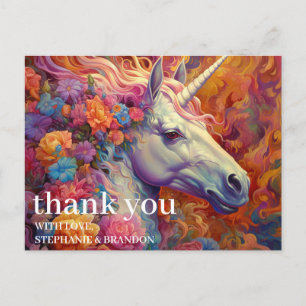 Thank You Awesome Unicorn Postcard
