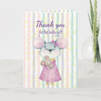 Thank you Baby Gift Fun Cute Mouse Animal