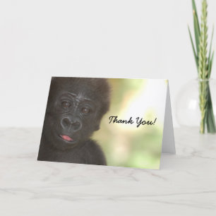 THANK YOU Baby Gorilla Card