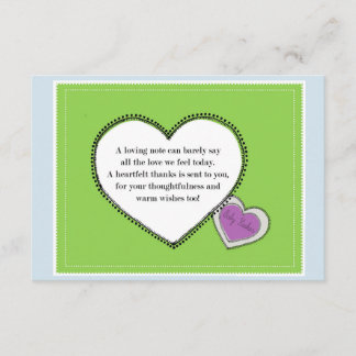 Thank you Baby Hoshor Card