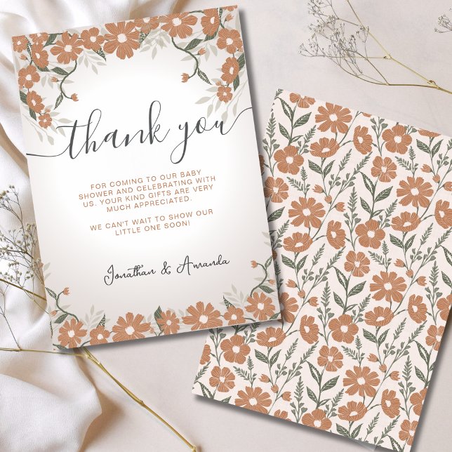 Thank You Baby in Bloom Spring Daisy Shower  Card (Creator Uploaded)