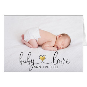 THANK YOU Baby Love Shower Gold   PHOTO + TEXT