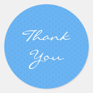 Thank You Baby Shower Blue Sticker