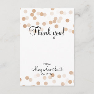 Thank You Baby Shower Copper Foil Glitter Lights Card
