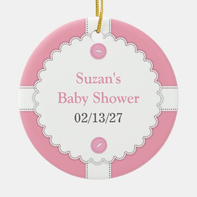 Thank You Baby Shower Favour Ornament (Front)