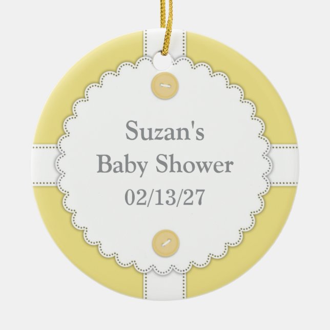 Thank You Baby Shower Favour Ornament (Front)