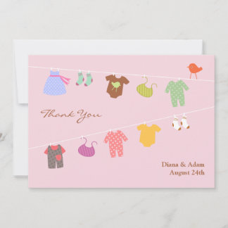 Thank You Baby Shower Flat Card
