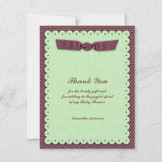 Thank You Baby Shower Flat Card