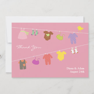 Thank You Baby Shower Flat Card