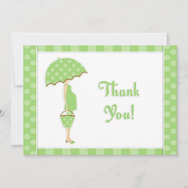 Thank You Baby Shower Flat Card (Front)