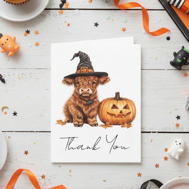 Thank you Baby Shower Highland Cow Halloween (Creator Uploaded)