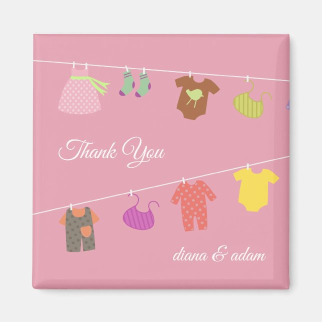 Thank You Baby Shower Magnet (Front)