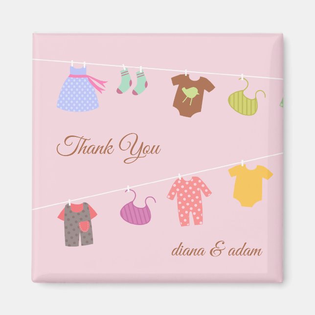 Thank You Baby Shower Magnet (Front)