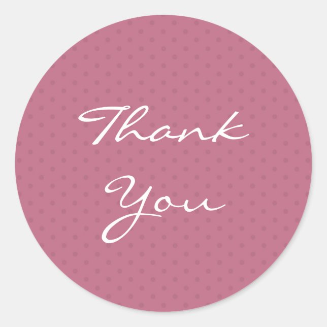 Thank You Baby Shower Pink Sticker (Front)