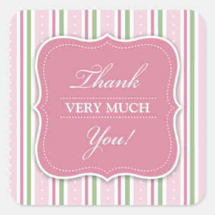 Thank You Baby Shower Sticker