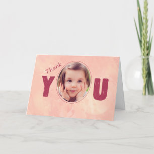 Thank You Baby's Godparent Pink, Personalise Name Card
