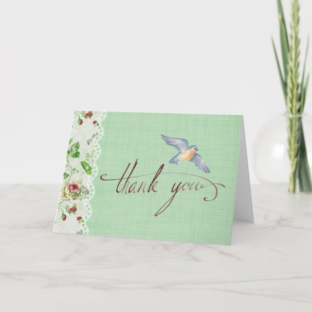 Thank You Background Calligraphy Card (Front)