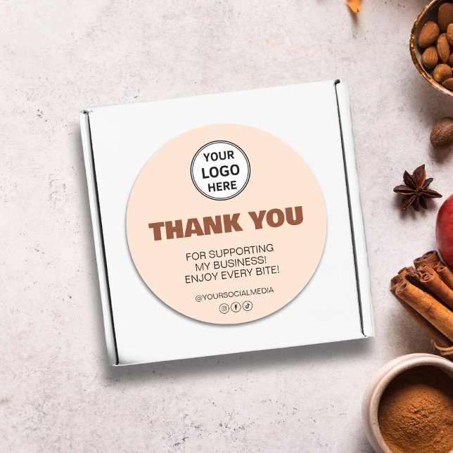 Thank You Bakery Business  Classic Round Sticker (Thank You Bakery Business Classic Round Sticker)