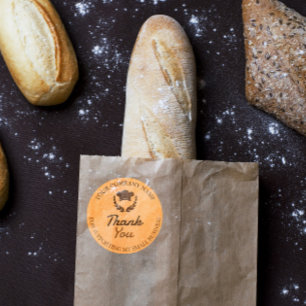 Thank You Bakery Custom Sticker Label