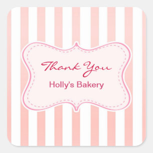 thank you bakery stickers