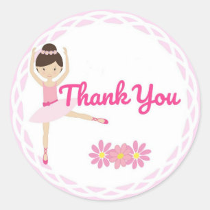 Thank You Ballerina Stickers
