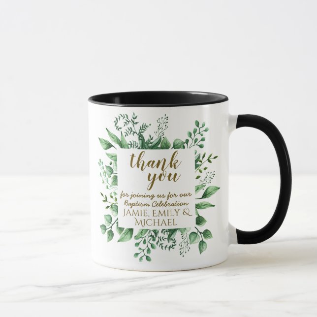 Thank You Baptism Mug - Priest, Godparents, Other (Right)