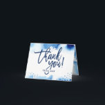 THANK YOU bar mitzvah modern dark blue painted<br><div class="desc">by kat massars >>> WWW.SIMPLYSWEETPAPERIE.COM <<< A modern, simple design for a THANK YOU CARD Setup as a template it is simple for you to add your own details, or hit the customise button and you can add or change text, fonts, sizes etc TIP :: 1. To resize / reposition...</div>