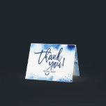 THANK YOU bar mitzvah modern dark blue painted Card<br><div class="desc">by kat massars >>> WWW.SIMPLYSWEETPAPERIE.COM <<< A modern, simple design for a THANK YOU CARD Setup as a template it is simple for you to add your own details, or hit the customise button and you can add or change text, fonts, sizes etc TIP :: 1. To resize / reposition...</div>