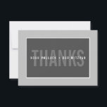 THANK YOU BAR MITZVAH modern geometric mono grey<br><div class="desc">by kat massard >>> https://linktr.ee/simplysweetpaperie <<< A simple, stylish way to say thank you to your guest's for attending your event. Setup as a template it is simple for you to add your own details, or hit the customise button and you can add or change text, fonts, sizes etc TIP...</div>