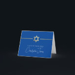 THANK YOU bar mitzvah modern gold star royal blue Card<br><div class="desc">[ NOTE - THE GOLD EFFECT IS A PRINTED PICTURE ] A modern, simple design for THANK YOU CARD Setup as a template it is simple for you to add your own details, or hit the ize button and you can add or change text, fonts, customsizes, etc TIP: 1. To...</div>