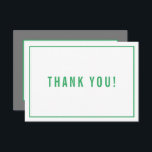 THANK YOU BAR MITZVAH modern simple green grey<br><div class="desc">by kat massard >>> https://linktr.ee/simplysweetpaperie <<< A simple, stylish way to say thank you to your guest's for attending your event. Setup as a template it is simple for you to add your own details, or hit the customise button and you can add or change text, fonts, sizes etc TIP...</div>