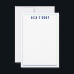 THANK YOU BAR MITZVAH modern simple name navy blue<br><div class="desc">by kat massard >>> https://linktr.ee/simplysweetpaperie <<< A simple, stylish way to say thank you to your guest's for attending your event. Setup as a template it is simple for you to add your own details, or hit the customise button and you can add or change text, fonts, sizes etc TIP...</div>