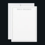 THANK YOU BAR MITZVAH modern simple name pale grey Card<br><div class="desc">by kat massard >>> https://linktr.ee/simplysweetpaperie <<< A simple, stylish way to say thank you to your guest's for attending your event. Setup as a template it is simple for you to add your own details, or hit the customise button and you can add or change text, fonts, sizes etc TIP...</div>