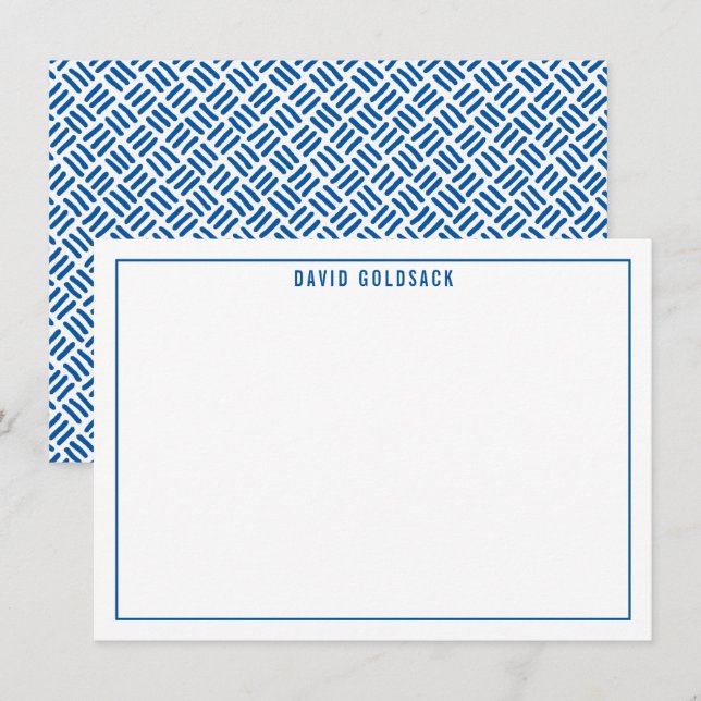 THANK YOU BAR MITZVAH modern simple royal blue (Front/Back)
