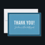 THANK YOU BAR MITZVAH modern star boy denim blue<br><div class="desc">by kat massard >>> https://linktr.ee/simplysweetpaperie <<< A simple, stylish way to say thank you to your guest's for attending your event. Setup as a template it is simple for you to add your own details, or hit the customise button and you can add or change text, fonts, sizes etc TIP...</div>