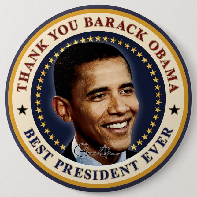 Thank You Barack Obama - Best President Ever 6 Cm Round Badge (Front)