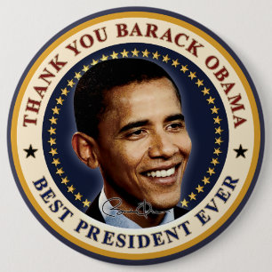 Thank You Barack Obama - Best President Ever 6 Cm Round Badge