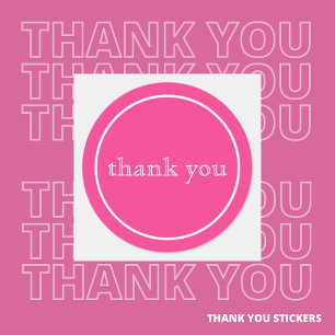 Thank You Barbiecore Hot Pink Sticker