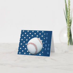 Thank You Baseball Motif Note Cards