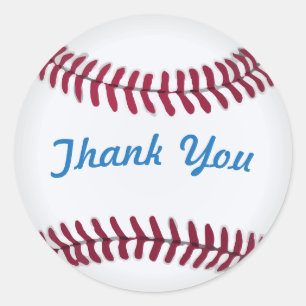 Thank You Baseball Stickers with Custom Words