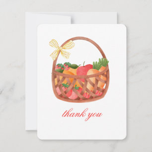Thank you basket classic simple cute card