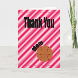 Thank You Basketball Team Mum Card