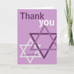 Thank you Bat Mitzvah<br><div class="desc">The modern pink Bat Mitzvah Thank You card.</div>